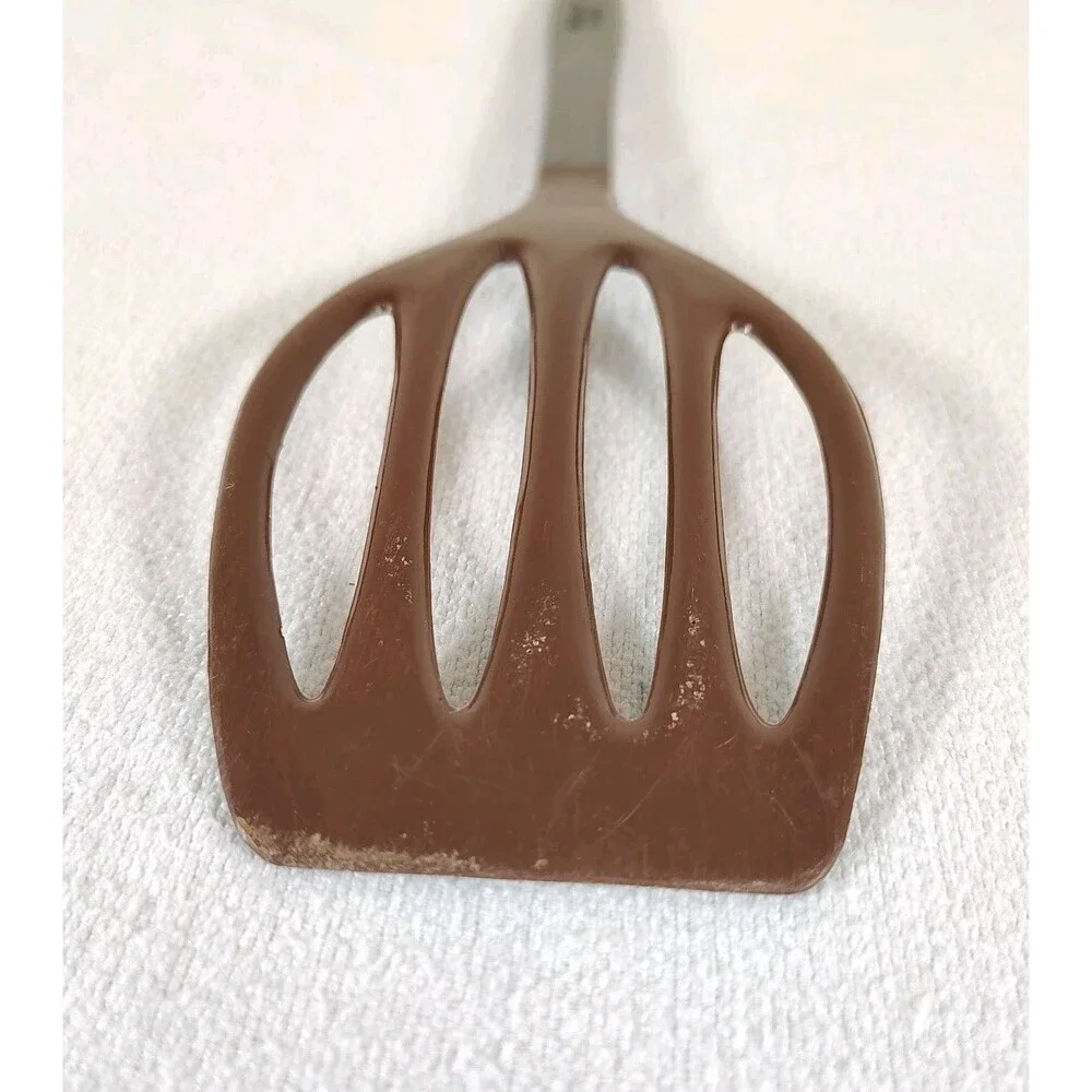 Vintage Westmark Flonal Spatula Slotted Turner Brown W Germany Kitchen Utensil
